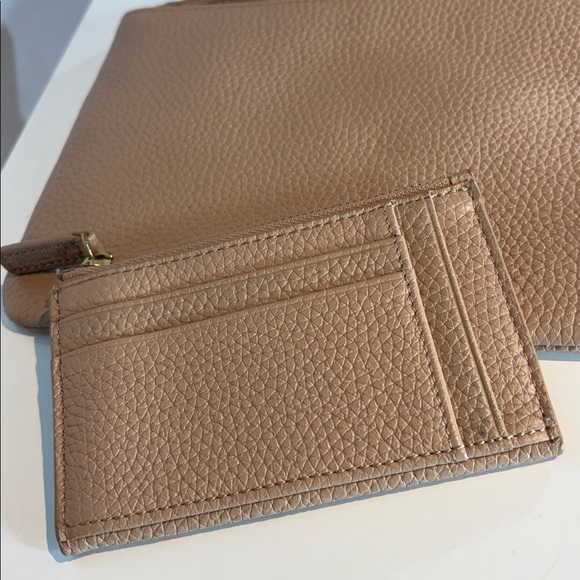 Oroton blush Leather Eve medium pouch Wristlet and Card Holder - Picture 9 of 14